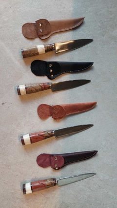 cuchillo campo hoja 12cm con vaina cuero - Ederelogia