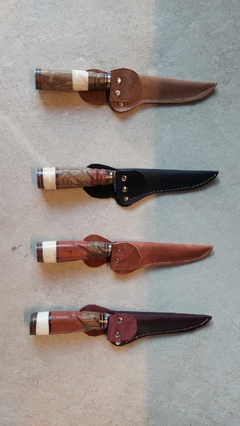 cuchillo campo hoja 12cm con vaina cuero - tienda online