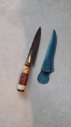 cuchillo campo hoja 14cm con vaina cuero en internet