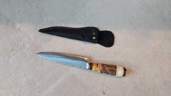 cuchillo campo hoja 16cm con vaina cuero - comprar online