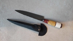 cuchillo campo hoja 20cm con vaina cuero