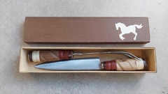 juego parrillero campo cuchillo hoja 16cm + tenedor largo en caja en internet