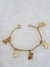 Pulseira Infantil com Cachorrinhos Banhado Ouro 18K(12,5cm) - comprar online