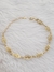 Pulseira Folhas Banhada Ouro 18K (17cm) na internet