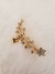 Brinco Ear Cuff Banhado Ouro 18K com Pedra Cristal