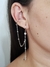 Imagem do Brinco Corrente+Piercing Fake Banhado Ouro 18K e Ródio Branco