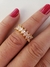 Anel Navete Banhado Ouro 18K com Zircônias Cristal - comprar online