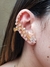 Brinco Ear Cuff Banhado Ouro 18K com Pedra Cristal - comprar online