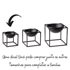 Cachepot Preto Em Metal Com Suporte P - Industrial na internet