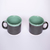 Set x4 Tazas de Gres Negro y Verde - comprar online