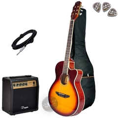 Guitarra Electro Criolla Acústica Media Caja Amplificador Cd - comprar online