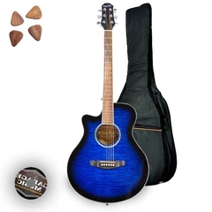 Guitarra Electro Acustica Zurda Parquer Gac109rb Cable - tienda online