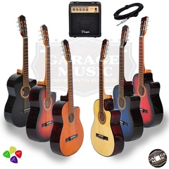 Guitarra Electro Criolla Corte Amplificador G10w Cable Funda