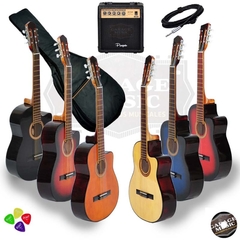 Guitarra Electro Criolla Corte Amplificador Funda Acolchada