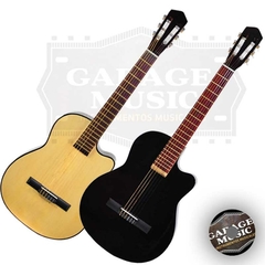 Guitarra Criolla Media 1/2 Caja Tapa Ciega Laqueada Funda Ac - Garage Music