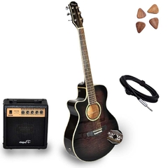 Guitarra Electro Acustica Zurda Gac109rb Amplificador G10 - comprar online