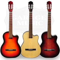 Guitarra Criolla Media 1/2 Caja Tapa Ciega Laqueada Funda Ac - tienda online