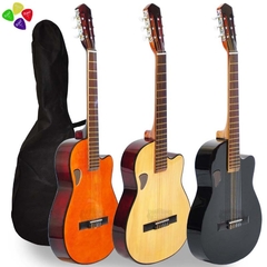 Guitarra Electro Criolla Media Caja Corte Boca Superior Cd - tienda online