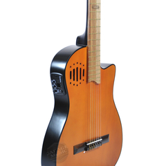 Guitarra Electro Criolla Clasica Tipo Godin Funda Ecualizador Pua - tienda online
