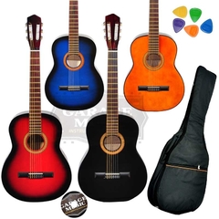 Guitarra Electro Criolla Clasica Funda Acolchada Pua Curso - tienda online
