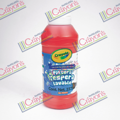 PINTURA CRAYOLA TEMPERA 237 ML ROJO