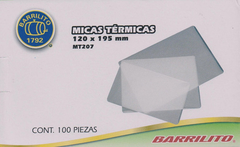 MICA TERMICA BARRILITO 120X195MM 100PZS