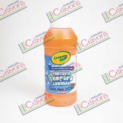 PINTURA CRAYOLA TEMPERA 237 ML NARANJA