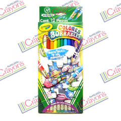 COLORES CRAYOLA BORRABLES 12 PIEZAS