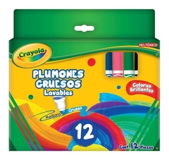 PLUMONES CRAYOLA GRUESOS 12PZS