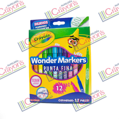 PLUMONES CRAYOLA WONDER MAKERS 12PIEZAS