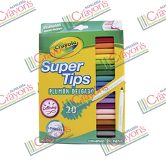 PLUMONES CRAYOLA SUPER TIPS 20 PIEZAS