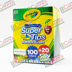 PLUMONES CRAYOLA SUPER TIPS 100PIEZAS + 20 SILLY SCENTS