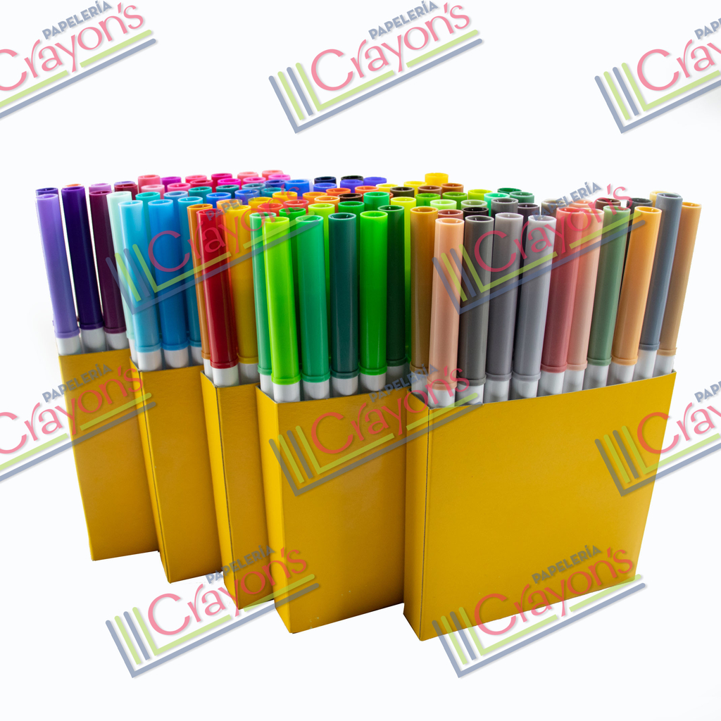 Crayola SuperTips 100 + 20 Silly Scentes – Depósito Papelero