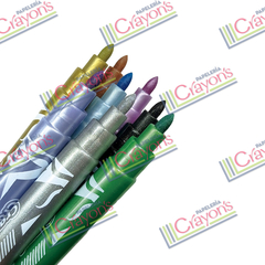 PLUMONES CRAYOLA METALICOS 8 PIEZAS