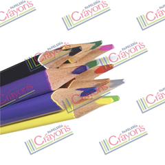 COLORES MAE BICOLORES TRIANGULAES 12PIEZAS - Papeleria Crayons