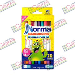 MARCADORES NORMA DOBLES 10 PIEZAS