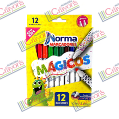 MARCADORES NORMA MAGICOS 12 PIEZAS