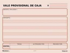 VALE PROVISIONAL CAJA SUELTO