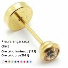 Aro Abridor Lili Modelo 121 Piedra Engarzada Chica Tic Laminado - tienda online