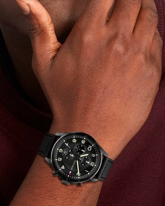 Tommy Hilfiger 1710484 Reloj de acero inoxidable y correa de cuero para  hombre Color: marrón, Marrón