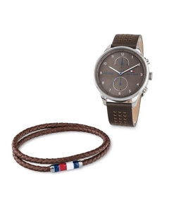 Gift Set Reloj Hombre Tommy Hilfiger + Pulsera Cuero 2770047 - tienda online