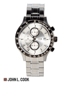 Reloj John L. Cook Hombre Velvet Cronógrafo Acero 5622