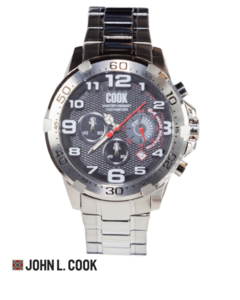 Reloj John L. Cook Hombre Velvet Cronografo Acero 5684