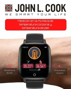 Smartwatch john l cook co19 alerta temperatura cardio