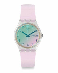 Reloj Swatch Mujer Ultrarose Ge714 Silicona Sumergible 3 Bar
