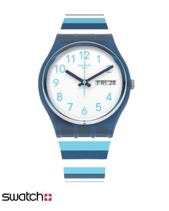 Reloj Swatch Unisex STRIPED WAVES GN728
