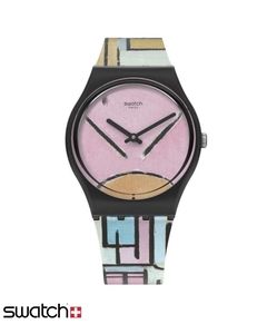 Reloj Swatch Mujer Moma Composition In Oval With Color Planes 1 by Piet Mondrian Gz350
