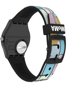 Imagen de Reloj Swatch Mujer Moma Composition In Oval With Color Planes 1 by Piet Mondrian Gz350