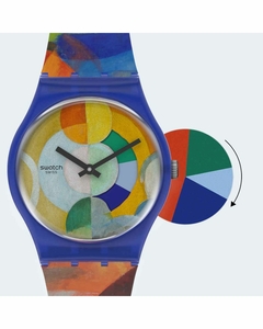 Reloj Swatch Unisex Carousel, By Robert Delaunay GZ712 en internet