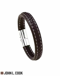 Pulsera John L. Cook Hombre JLC101 Cuero Sintético Acero